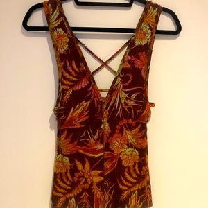 Free People Floral Bodysuit